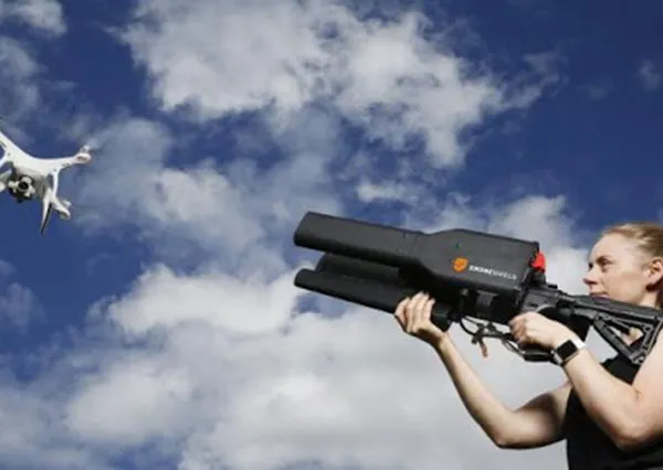 What does the anti drone jammer device rely on to detect drones